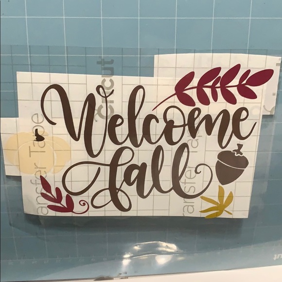 Hand Crafted Wall Art Welcome Fall Vinyl Decal Poshmark